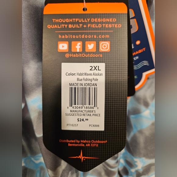 Habit Long Sleeve Performance Tee UPF 40+ UV Protection & Moisture Wicking NWT W - Picture 7 of 7